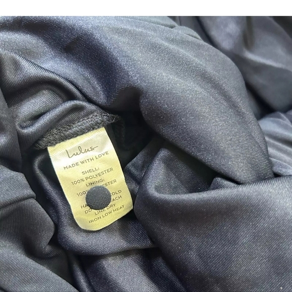 Lulus My Whole Heart Dark Navy Blue Long Sleeve Maxi Dress Large fits size 8/10 - Picture 9 of 10